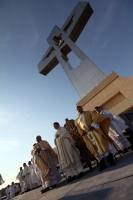 Miércoles 25 de abril del 2012. Christopher Pierre durante la ceremonia litúrgica de esta tarde en el Cristo de Copoya.