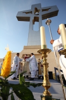 Miércoles 25 de abril del 2012. Christopher Pierre durante la ceremonia litúrgica de esta tarde en el Cristo de Copoya.