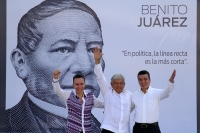 Domingo 21 de octubre del 2018. Tuxtla Gutiérrez. Andrés Manuel López Obrador, presidente electo de México, recorre el sureste del paí­s En la Gira de Agradecimiento, este medio dí­a en el estado de Chiapas donde reafirma los compromisos de favorecer 