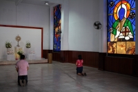 Martes 31 de marzo del 2020. Tuxtla Gutiérrez. La cercanía de la Semana Santa mantiene algunas capillas abiertas durante estos días de la contingencia provocada por el Coronavirus