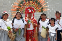 Domingo 17 de marzo del 2019. Tuxtla Gutiérrez. Los danzantes tradicionales Zoques durante la procesión de las Vírgenes que venera esta comunidad hacia el ejido de Copoya donde iniciaran festejos de la virgen de Candelaria.