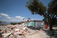 Martes 17 de marzo del 2020. Tuxtla Gutiérrez. El paisaje desolado del fraccionamiento Cueva del Jaguar se mantiene después de que las casas fueran destruidas evitando que se siga habitando esta zona de riesgo en las cercanías de Cerro Hueco