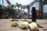 Jueves 19 de marz0 del 2020. Tuxtla Gutiérrez. Conferencia de prensa en la entrada del Instituto del Deporte en Chiapas, donde familiares de la joven fallecida en estas instalaciones hablan del caso a los medios de comunicación