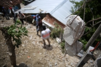 20210702. San Fernando. Familias afectadas por el derrumbe durante las lluvias de las últimas horas