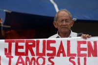 Miércoles 12 de julio del 2017. Tuxtla Gutiérrez. Victimas de líderes, los habitantes de la colonia Nueva Jerusalén exigen a las autoridades del estado la regularización de sus predios.