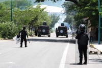 Jueves 4 de julio del 2019. Tuxtla Gutiérrez. Enfrentamientos entre estudiantes normalistas y la policía del estado de Chiapas.