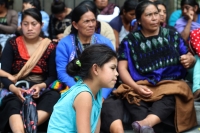 Miércoles 17 de octubre del 2018. Tuxtla Gutiérrez. Los desplazados de las comunidades de Los Altos de Chiapas no son atendidos en el congreso chiapaneco por lo que continuaran con las protestas en el centro de la ciudad.
