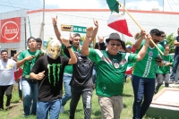 S�bado 23 de junio del 2018. Tuxtla Guti�rrez. Los aficionados chiapanecos festejan el triunfo de la selecci�n Mexicana ante Corea del Sur en la SEGUNDA RONDA DEL Mundial de Fut bol de Rusia 2018.