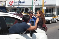 Martes 11 de junio del 2019. Tuxtla Guti�rrez. La discusi�n entre conductores de dos veh�culos en la Avenida Central provoca que suba la intensidad del tr�fico este medio d�a en el centro de la ciudad.