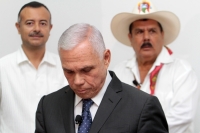 Miércoles 20 de junio del 2018. Tuxtla Gutiérrez. Dos de los candidatos a la gubernatura del estado de Chiapas asisten al Debate Ciudadano organizado por la COPARMEX; Jesús Orantes, candidato independiente y José Antonio Aguilar Bodegas del PRD-PAN y 