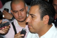 Viernes 8 de noviembre del 2013. Tuxtla Gutiérrez. Eduardo Ramírez, Secretario de Gobierno de Chiapas habla sobre la problemática magisterial