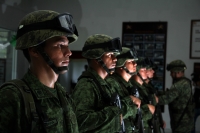 Miércoles 6 de septiembre de 2017. Tuxtla Gutiérrez. La férrea disciplina castrense se refleja en su cotidianidad y en el esfuerzo diario en las tropas del 20Âº batallón de artillerí­a de la VII Región Militar destacamentada en la capital del estado 