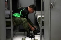 Miércoles 6 de septiembre de 2017. Tuxtla Gutiérrez. La férrea disciplina castrense se refleja en su cotidianidad y en el esfuerzo diario en las tropas del 20Âº batallón de artillerí­a de la VII Región Militar destacamentada en la capital del estado 