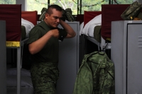 Miércoles 6 de septiembre de 2017. Tuxtla Gutiérrez. La férrea disciplina castrense se refleja en su cotidianidad y en el esfuerzo diario en las tropas del 20Âº batallón de artillerí­a de la VII Región Militar destacamentada en la capital del estado 