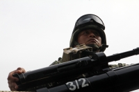 Miércoles 6 de septiembre de 2017. Tuxtla Gutiérrez. La férrea disciplina castrense se refleja en su cotidianidad y en el esfuerzo diario en las tropas del 20Âº batallón de artillerí­a de la VII Región Militar destacamentada en la capital del estado 