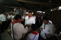 Noviembre  del 2016.Tuxtla Gutiérrez. Santa Cecilia. Los músicos zoques se reúnen en Tuxtla para celebrar y homenajear a los maestros y custodios junto con acompañantes de la tradición durante las celebraciones de Santa Cecilia.