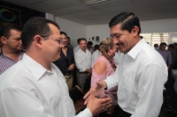 Martes 6 de marzo del 2018. Tuxtla Gutiérrez. Enoc Hernández Cruz del partido Podemos Mover a Chiapas encabezando su partido buscar lograr la Candidatura Común para la gubernatura de Chiapas