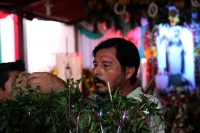Martes 7 de agosto del 2018. Chiapa de corzo. Continua la entrada de enramas en el lugar donde se resguardan la de Santo Domingo en esta ribereña comunidad.