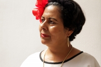 Jueves 25 de abril del 2019. Tuxtla Gutiérrez. Las ofrendas de Flor de Mayo son elaboradas por las hábiles manos de la comunidad tuxtleca durante las fiestas patronales de San Marcos.