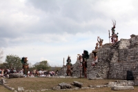Lunes 19 de marzo del 2012. Representación maya recibe el equinoccio en Tenam Puente.