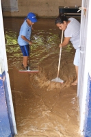 Lunes 26 de septiembre. Escuela inundada en Tapachula.