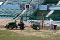 Jueves 30 de mayo del 2019. Tuxtla Gutiérrez. Trabajos de remodelación en el estadio Víctor Manuel Reyna