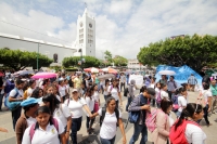 Jueves 24 de agosto del 2017. Tuxtla Gutiérrez. El generalizado hastí­o social en Chiapas recibe la manifestación normalista de este medio dí­a, donde los jóvenes se suman a las protestas para exigir el pago atrasado a maestros interinos en este año.