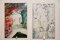 Domingo 2 de junio del 2019. Tuxtla Gutiérrez. Noé Amor expone su obra plástica en la Galería Art Works en el oriente norte de la ciudad.