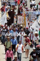 Jueves 22 de junio del 2017. Tuxtla Gutiérrez. La manifestación en contra de las políticas extractivas en Chiapas del Movimiento Indígena del Pueblo Creyente Zoque en Defensa de la Vida y la Tierra.reúne a diferentes organizaciones sociales de los grupos 