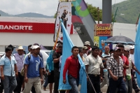 Jueves 22 de junio del 2017. Tuxtla Gutiérrez. La manifestación en contra de las políticas extractivas en Chiapas del Movimiento Indígena del Pueblo Creyente Zoque en Defensa de la Vida y la Tierra.reúne a diferentes organizaciones sociales de los grupos 