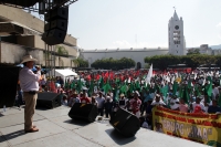 Miércoles 30 de enero del 2019. Tuxtla Gutiérrez. Aspecto de la movilización de las organizaciones campesinas que marchan este medio día en las calles de la ciudad para dar inicio a las manifestaciones en protesta en el país.