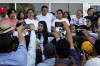 Lunes 8 de abril del 2019. Tuxtla Gutiérrez. Failiares y amigos de Sandra Luz Díaz Morales, secuestrada y asesinada en el2014 protestan en la entrada del Tribunal Superior de Justicia de Chiapas