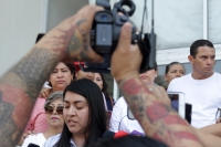 Lunes 8 de abril del 2019. Tuxtla Gutiérrez. Failiares y amigos de Sandra Luz Díaz Morales, secuestrada y asesinada en el2014 protestan en la entrada del Tribunal Superior de Justicia de Chiapas