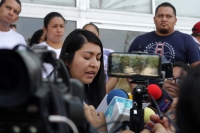Lunes 8 de abril del 2019. Tuxtla Gutiérrez. Failiares y amigos de Sandra Luz Díaz Morales, secuestrada y asesinada en el2014 protestan en la entrada del Tribunal Superior de Justicia de Chiapas