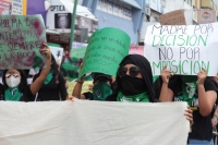 Lunes 28 de septiembre del 2020. Tuxtla Gutiérrez. Durante la manifestación feminista durante el Día de Acción Global por el acceso al Aborto Legal y Seguro esta tarde en la capital de #Chiapas