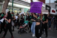 Lunes 28 de septiembre del 2020. Tuxtla Gutiérrez. Durante la manifestación feminista durante el Día de Acción Global por el acceso al Aborto Legal y Seguro esta tarde en la capital de #Chiapas