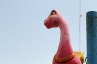Lunes 17 de septiembre del 2018. Tuxtla Gutiérrez. Las figuras de fibra de vidrios que acompañan a las ferias populares en la plaza central al final de las fiestas patrias.