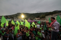 Jueves 21 de junio del 2018. Tuxtla Gutiérrez. Aspecto durante el evento de la campaña electoral par gobernador de Fernando Castellanos en la Colonia 6 de Junio y en la Colonia Democrática de la ciudad.