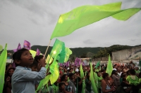 Jueves 21 de junio del 2018. Tuxtla Gutiérrez. Aspecto durante el evento de la campaña electoral par gobernador de Fernando Castellanos en la Colonia 6 de Junio y en la Colonia Democrática de la ciudad.