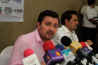Domingo uno de julio del 2018. Tuxtla Gutiérrez. Conferencia de Fernando Castellanos  al termino del proceso electoral donde se elige al nuevo presidente de México, Gobernador y representantes Chiapanecos.
