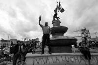 Domingo 17 de junio del 2018. Tuxtla Gutiérrez. Los festejos del triunfo de la selección mexicana en la glorieta de la Diana