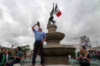 Domingo 17 de junio del 2018. Tuxtla Gutiérrez. Los festejos del triunfo de la selección mexicana en la glorieta de la Diana