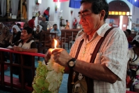 Lunes 14 de mayo del 2018. Tuxtla Gutiérrez. El culto a la muerte se realiza con fervor religioso durante las festividades de San Pascualito el cual es celebrado durante esta semana en la ermita de este Santo Patrón de la comunidad Zoque en la capital d