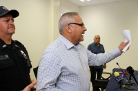 Domingo 26 de agosto del 2018. Tuxtla Gutiérrez. Raciel López Salazar, fiscal General del Estado de Chiapas habla sobre el operativo interinstitucional realizado en las últimas horas donde se logra rescatar a una veintena de centroamericanos que se enc