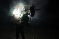 Domingo 18 de diciembre del 2016. San Lorenzo Zinacantan. Fuegos Artificiales, danzas, tambores y carrizo acompañan los rezos y promesas de esta noche en la comunidad Navenchauc donde los jóvenes floreros reafirman las promesas del recorrido de La Topada 