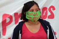 Jueves 16 de julio del 2020. Tuxtla Gutiérrez. Durante la protesta del FNLS esta mañana en la entrada del Congreso de Chiapas