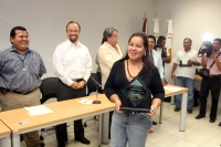 Miércoles 8 de junio. El Foro de periodistas AC entrega reconocimientos a los trabajadores de los medios de comunicación durante las celebraciones de este 7 de junio.