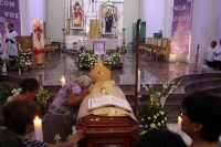 Jueves 7 de septiembre del 2017Tuxtla Gutiérrez. Los funerales de Monseñor José Trinidad Sepúlveda se realizan esta mañana en la catedral de San marcos donde sus restos reposan en una cripta a un costado del altar principal.