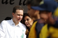 Martes 20 de noviembre del 2018. Tuxtla Gutiérrez. Manuel Velazco Coello, Gobernador del estado de Chiapas preside el desfile cí­vico militar del aniversario de la Revolución Mexicana, esta mañana en la capital de este estado del sureste de México
