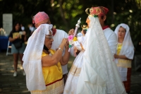 20231011. Tuxtla. Danzantes presentan danzas indígenas durante la presentación del Festival Coyatoc